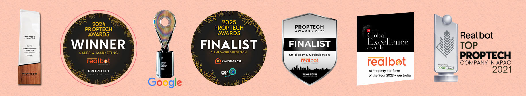 RealSearch and Realbot awards recognition banner