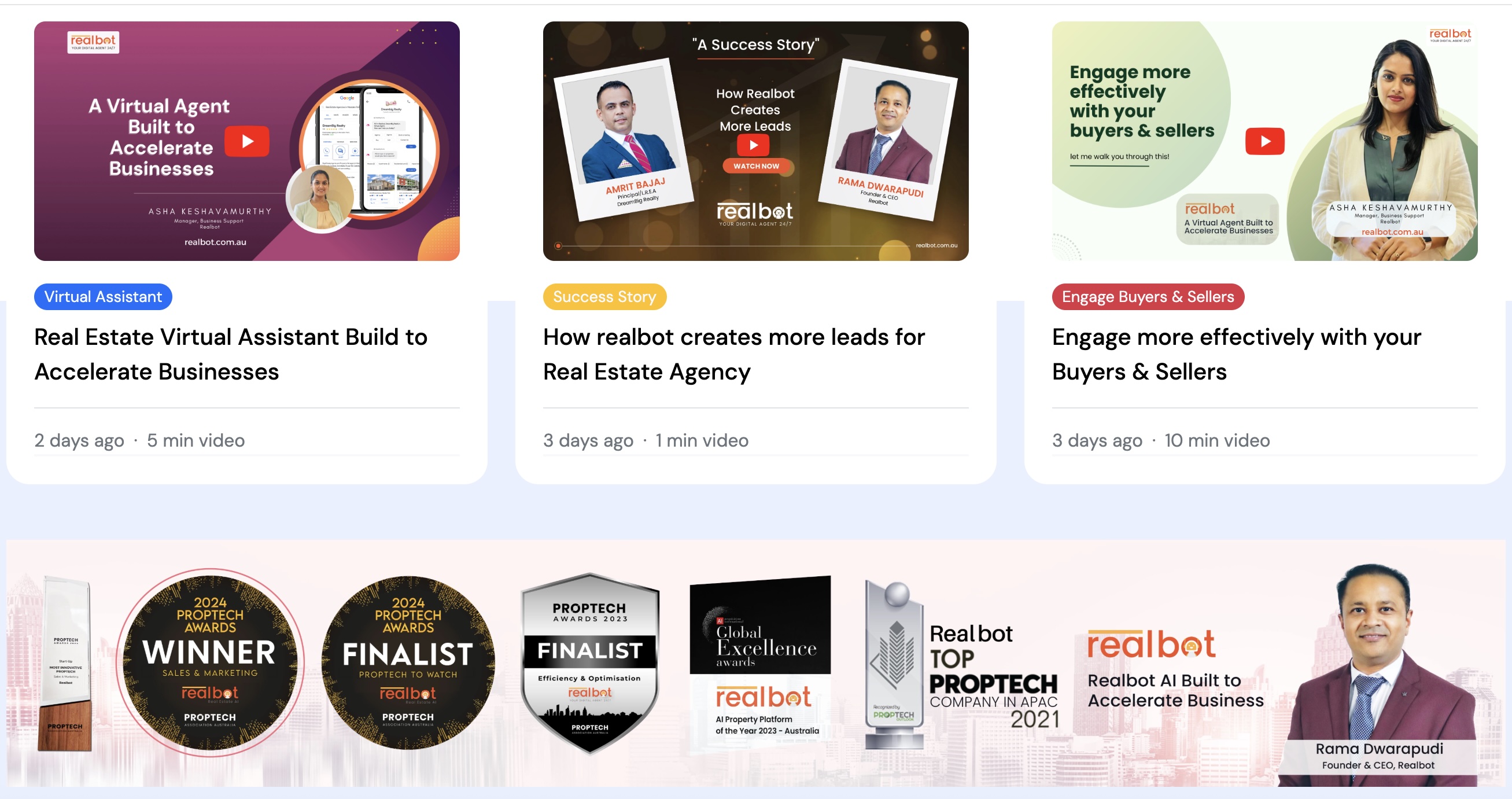 Realbot services for real estate agents and agencies
