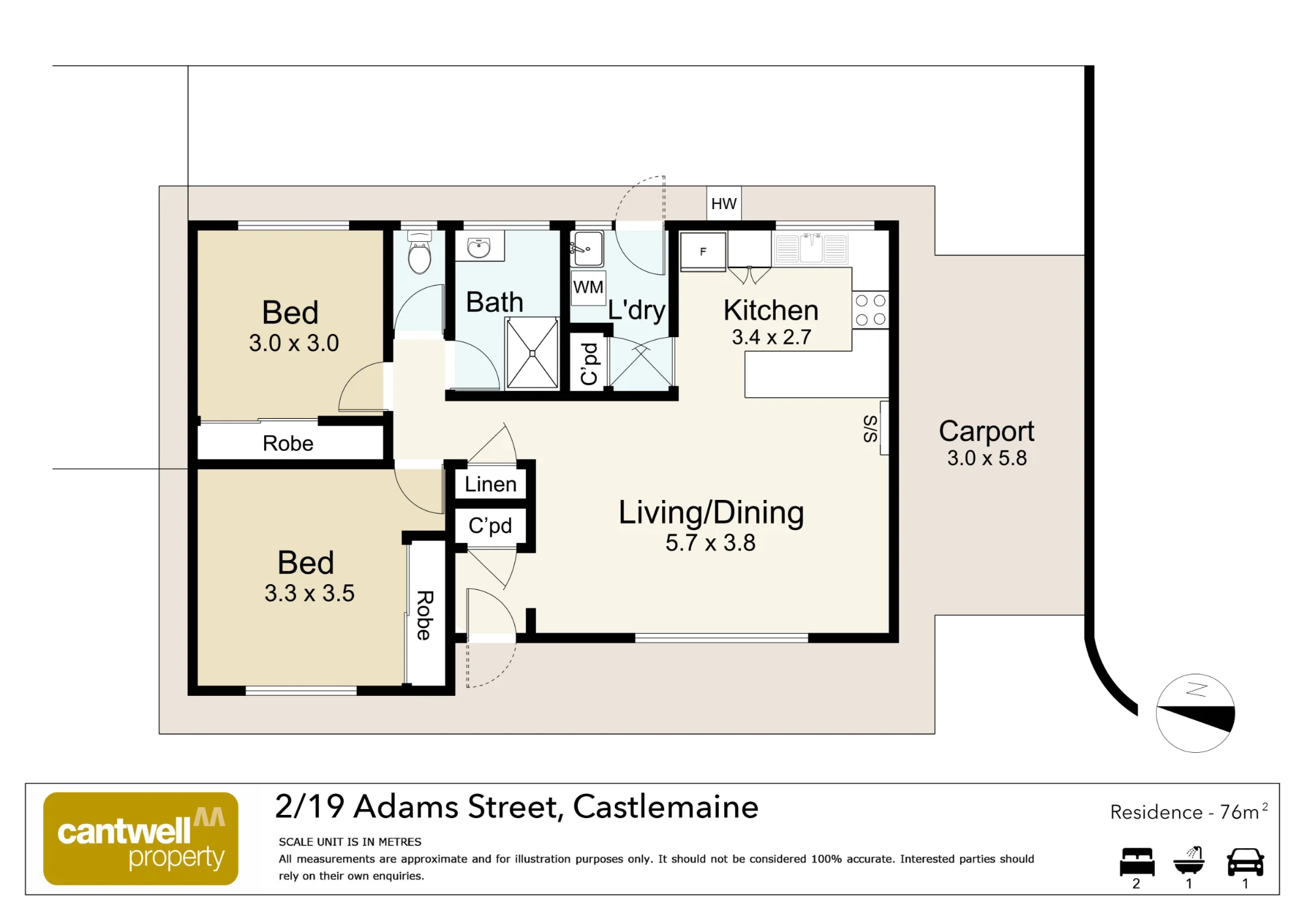 2/19 Adams Street, Castlemaine, Vic 3450