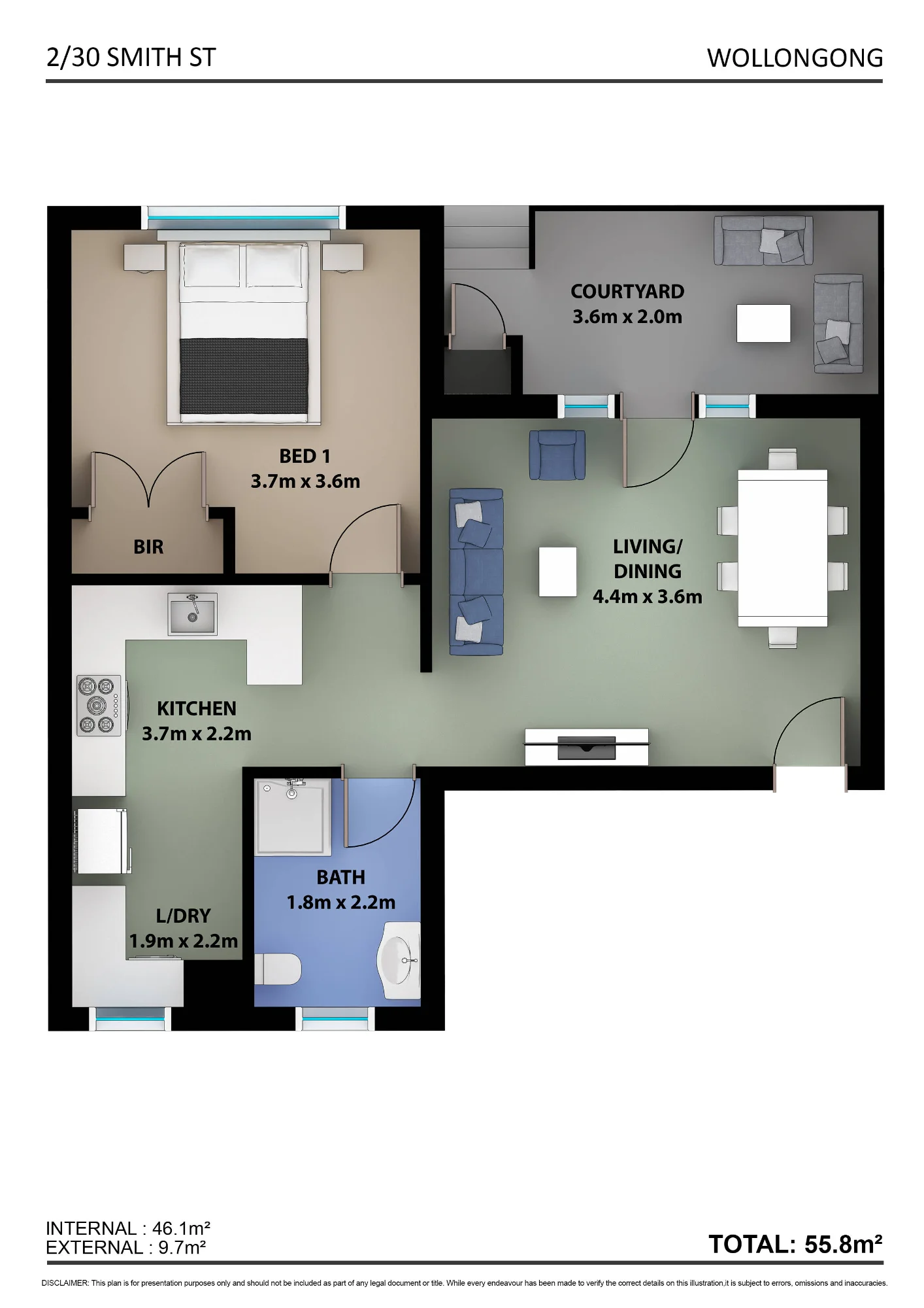2/30 Smith Street, Wollongong, NSW 2500