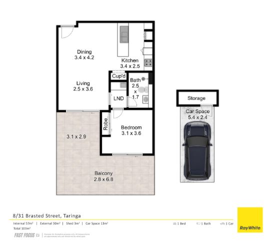 8/31 Brasted Street, Taringa, Qld 4068