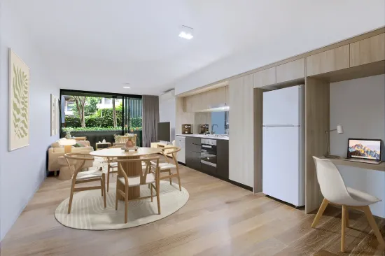 Ground floor 1 bed + Office/Media room and courtyard