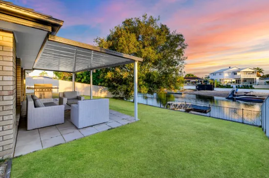Single-Level Waterfront Entertainer in Coveted Isle of Capri