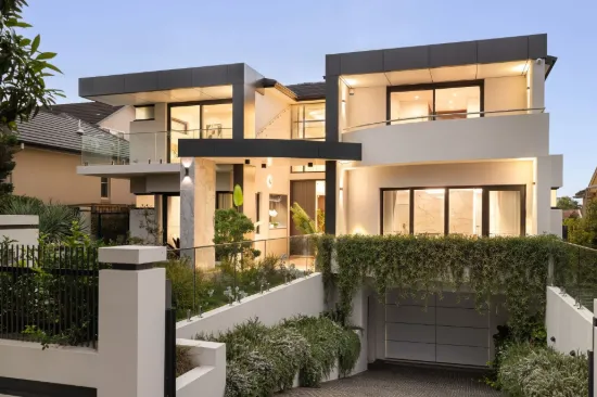 Brand-new tri-level luxury grand entertainer set in a coveted blue-ribbon address