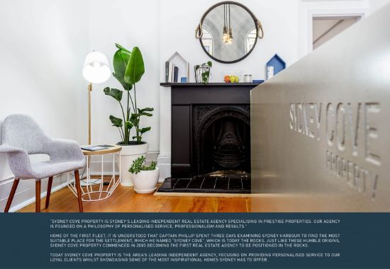Sydney Cove Property - The Rocks - Real Estate Agency