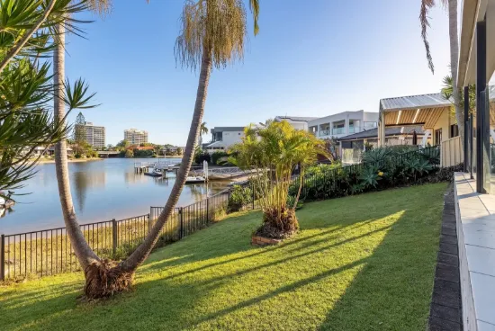Private Beachfront Living in a Prime Waterfront Position with Endless Potential