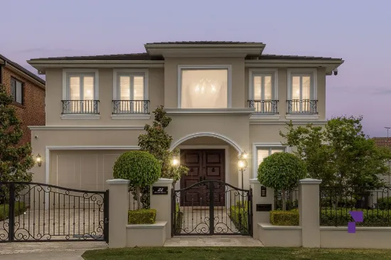 Luxurious grand French-inspired family estate with resort-style appeal