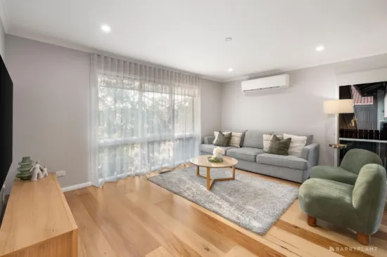 Stylish single-level family living with poolside appeal.