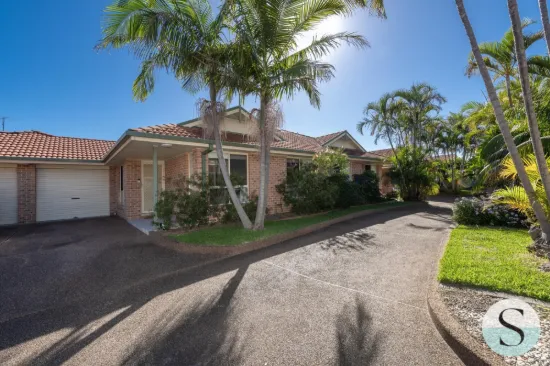 Nothing like your typical villa, expect more open plan, light & easy coastal living, blessed with a North facing courtyard, ensuite & garden setting