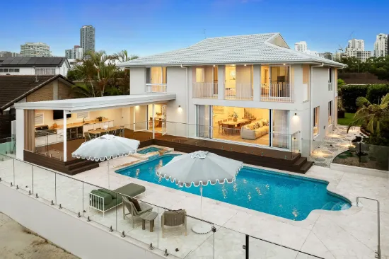 Architectural statement of luxury with stunning water views