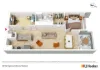 Inner-North Apartment with Multipurpose Room & North-Facing Living