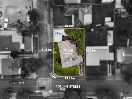 HUGE CORNER ON COLLINS! 792sqm Corner Allotment with a 22.86m width; Outstanding Potential