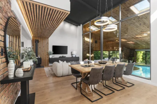 Luxury Entertainer with Indoor Pool and Striking Modern Design