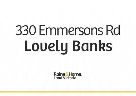 330 Emmersons Road, Lovely Banks, Vic 3213