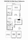 1305/582 St Kilda Road, Melbourne, Vic 3004-Floorplan