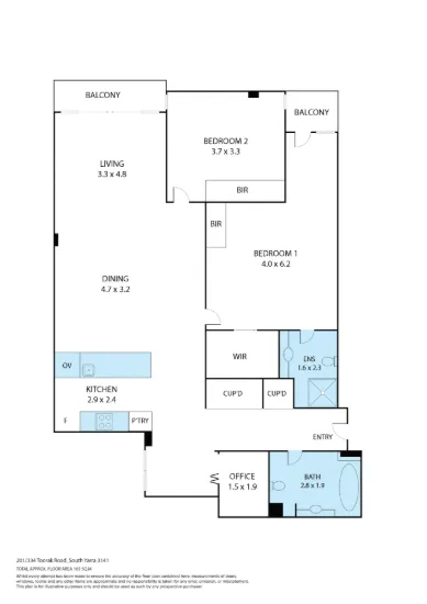 201/334 Toorak Road, South Yarra, Vic 3141-Floorplan