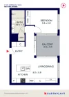 210/10 Wominjeka Walk, West Melbourne, Vic 3003-Floorplan