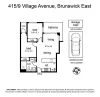 415/9 Village Avenue, Brunswick East, Vic 3057-Floorplan
