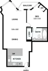 610/333 Exhibition Street, Melbourne, Vic 3000-Floorplan
