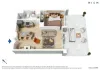 711/63 Whiteman Street, Southbank, Vic 3006-Floorplan