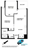 715/33 BLACKWOOD STREET, North Melbourne, Vic 3051-Floorplan