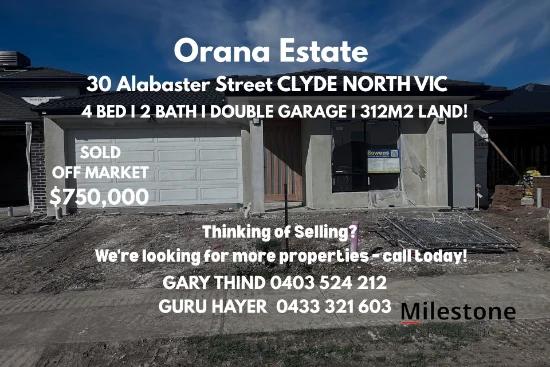 30 Alabaster Street, Clyde North, Vic 3978 - Sold