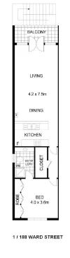 1/188 Ward Street, North Adelaide, SA 5006-Floorplan
