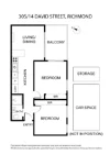 305/14 David Street, Richmond, Vic 3121-Floorplan