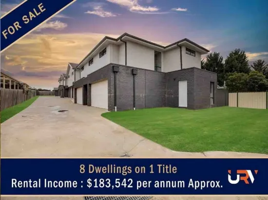 PREMIUM INVESTMENT OPPORTUNITY - 8 MODERN DWELLINGS ON ONE TITLE !